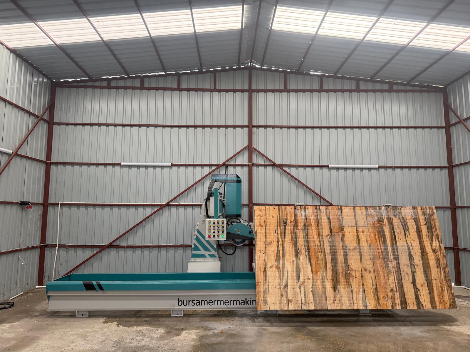 Yarı Otomatik 45-90 Dereceli Kapalı Ray Damperli Vagon Mermer & Granit Kesme Makinası